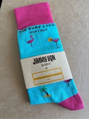 Jimmy Lion x The Surf Lodge Montauk Mid-Calf Socks NWT